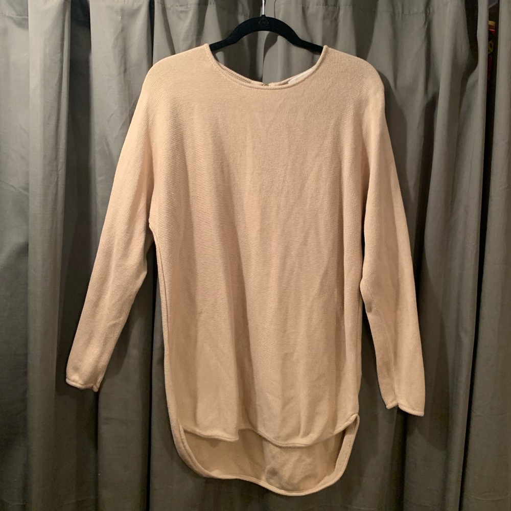 tan tunic sweater